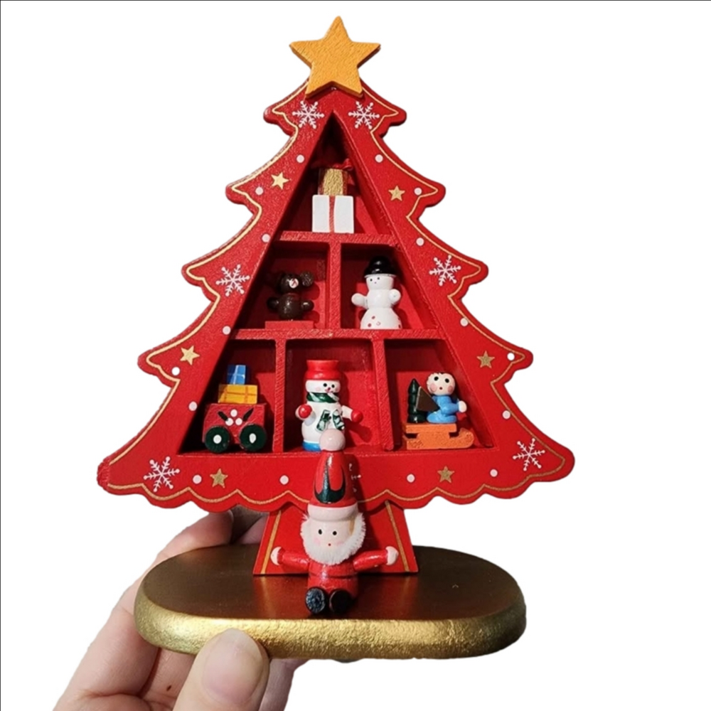 Vintage mini wooden Santa's toy workshop decor Brand New In Box - Picture 3 of 11